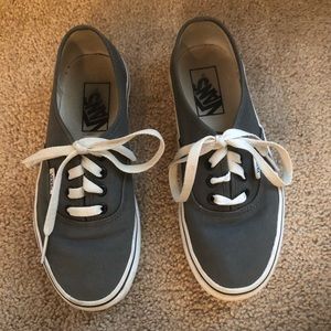 VANS gray lace up canvas sneaker shoes unisex